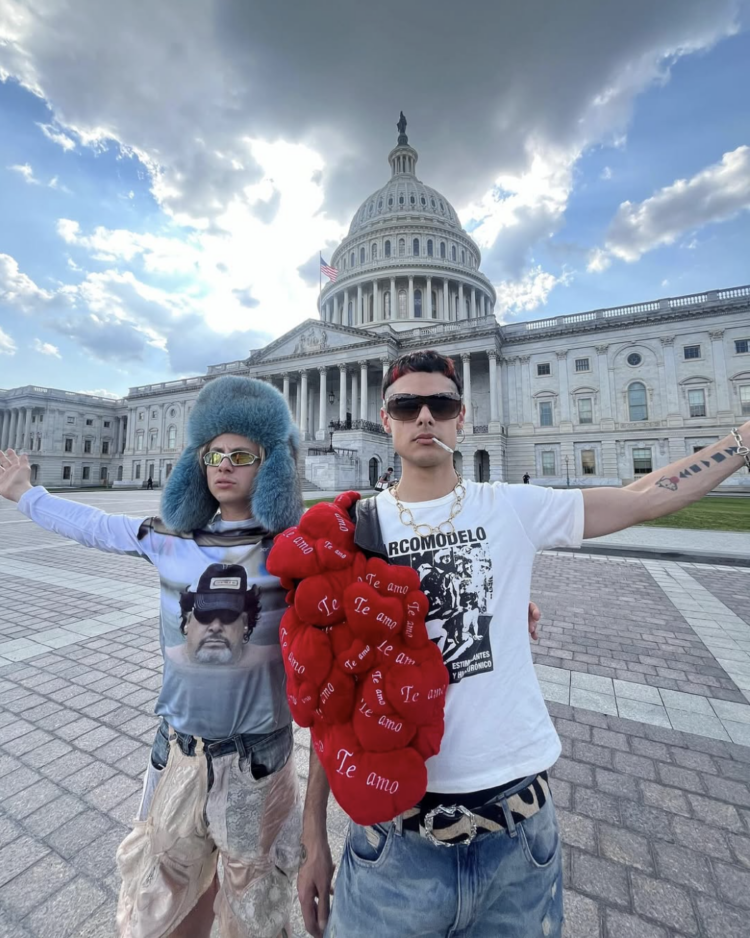Ca7riel & Paco Amoroso in front of the U.S. Capitol